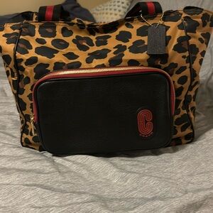 Leopard Coach Tote Bag
